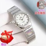 Omega Constellation Imported Quartz Swiss Movement 28mm Diamond Scale Women Replica Watch